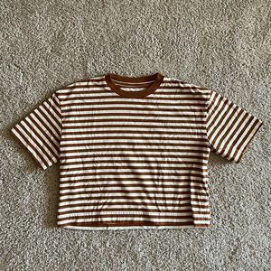Everlane Cropped Stripe T-Shirt
